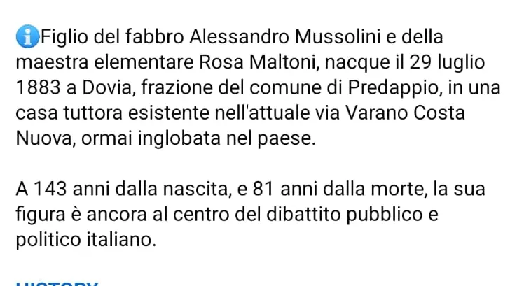 Il post su Mussolini del consigliere FdI Gabriele De Rosa
