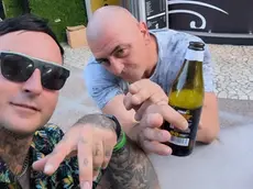 Da sinistra, Maicol con la vittima Jonny Vido