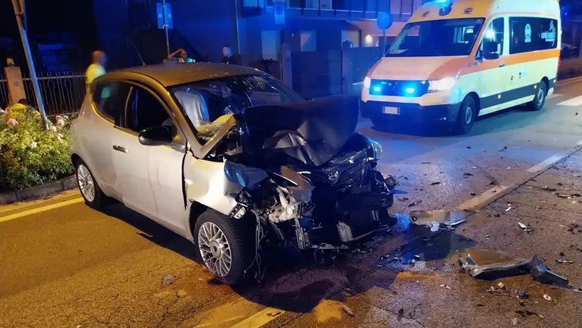 L'auto su cui viaggiavano i ragazzi (foto Bortoluzzi)