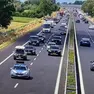 La safety car in A4 in una foto d'archivio