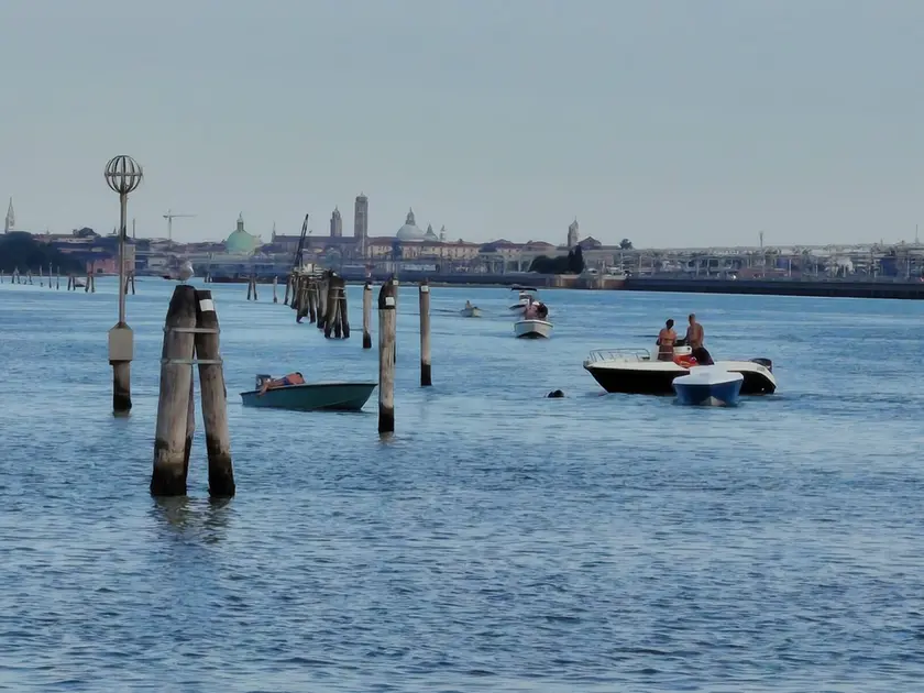 Barchini non lontano da punta San Giuliano