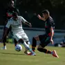 Da sinistra Duffus a contrasto con Franjic (credit Simone Fornasini, Venezia FC)
