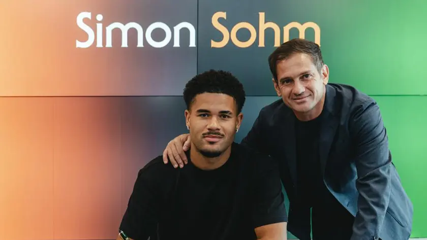 Simon Sohm e Filippo Antonelli, il direttore sportivo del Venezia Fc