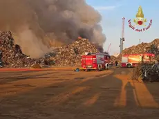 L'incendio al terminal Multiservice a Porto Marghera