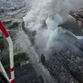 L'incendio al terminal Multiservice a Porto Marghera