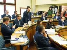 Il presidente Alberto Stefani e la squadra della giunta regionale