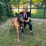 Monica Martelli con uno dei suoi cani