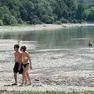 Il lago di Santa Croce in secca