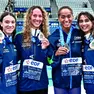 Le ragazze della 4x100 stile libero seconde agli Europei