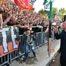 I tifosi del Venezia applaudono il tecnico Giovanni Stroppa