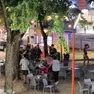 Un momento della lite al parco di via Piave