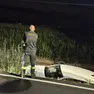 Il recupero di una delle auto coinvolte nell'incidente di Portogruaro (foto Bortoluzzi)
