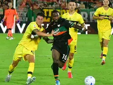 John Yeboah durante il match con il Modena dove è stato protagonista con un gol