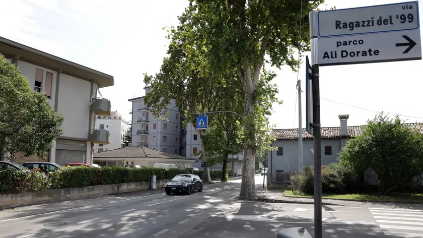 Il punto in cui è avvenuto l'investimento in auto