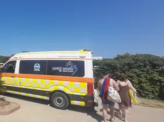 Un'ambulanza sulla spiaggia di Bibione