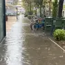 Le strade in centro a Bibione allagate