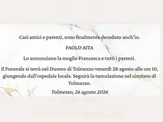 Il necrologio con un pizzico di ironia di Paolo Aita
