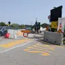 Il cantiere sulla provinciale a Vigonovo