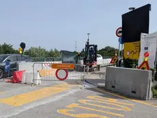 Il cantiere sulla provinciale a Vigonovo