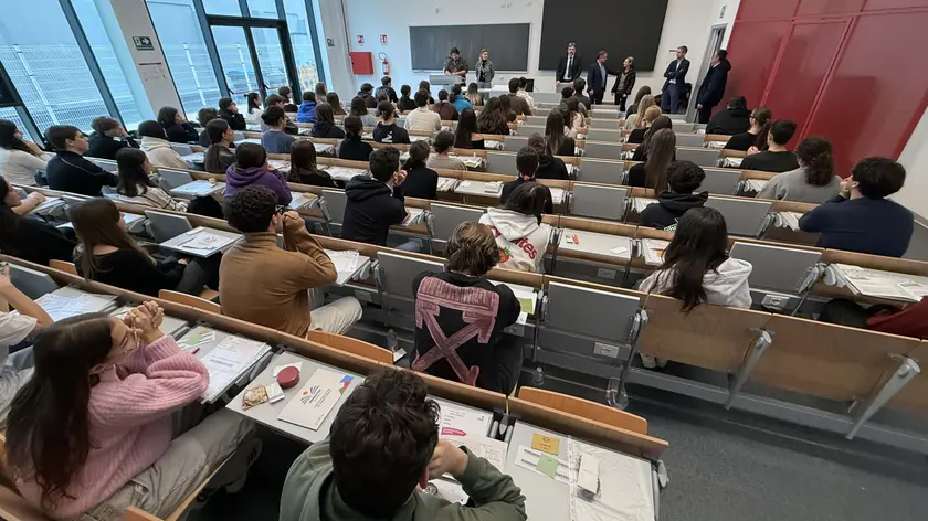 Una delle aule dell’Hub di Ingegneria a Padova