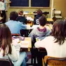 Udine, 7 luglio 2021. Studenti delle superiori in classe.