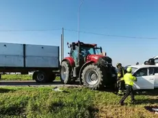 Lo scontro a Camponogara (foto vigili del fuoco)