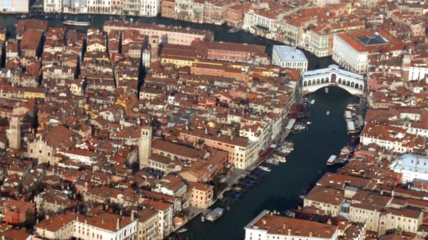 Una veduta di Venezia dall’alto