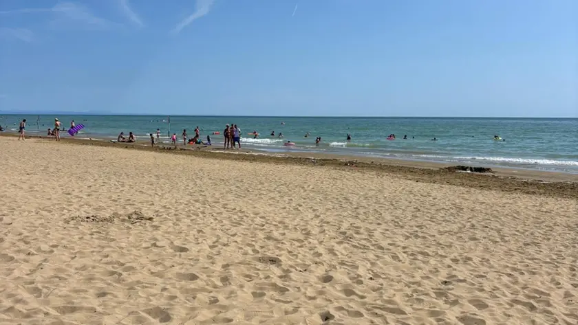 Il punto della spiaggia di Bibione davanti al quale si è verificata la tragedia