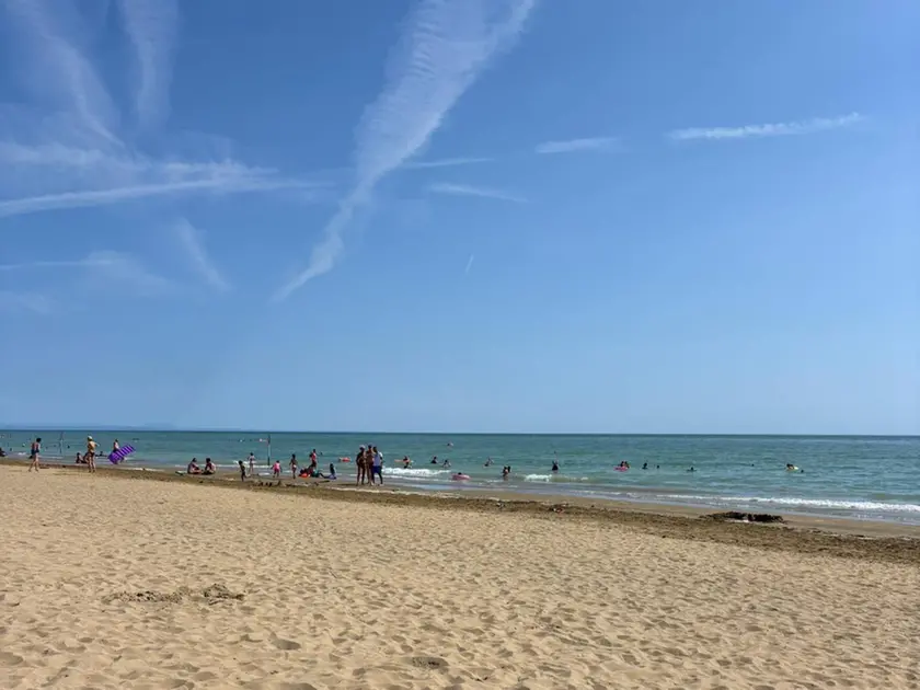 Il punto della spiaggia di Bibione davanti al quale si è verificata la tragedia