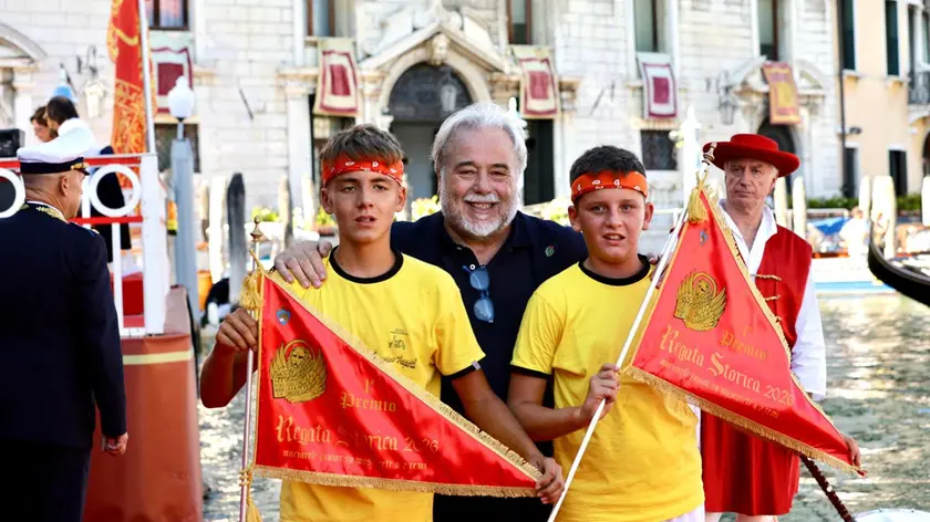 Schie: equipaggio vincitore (foto Interpress)