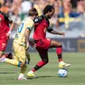 Un momento della partita Venezia-Frosinone