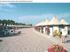 La spiaggia dell'hotel Des Bains al Lido