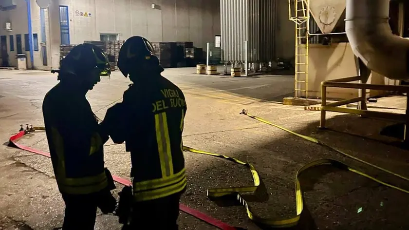 I vigili del fuoco sul posto