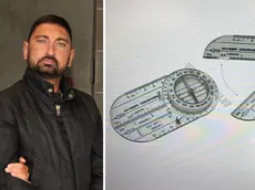 Agostino di Novo e, a destra, l'oggetto, spezzato in due parti, che ha utilizzato per colpire la donna