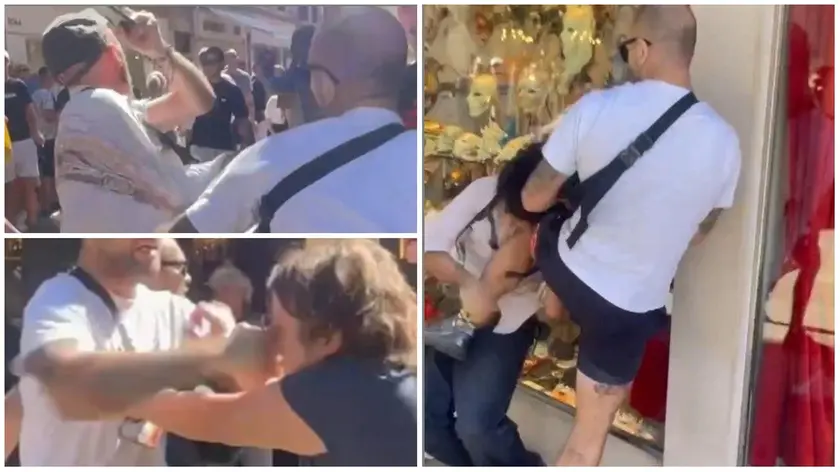 Le immagini dell'aggressione a Venezia