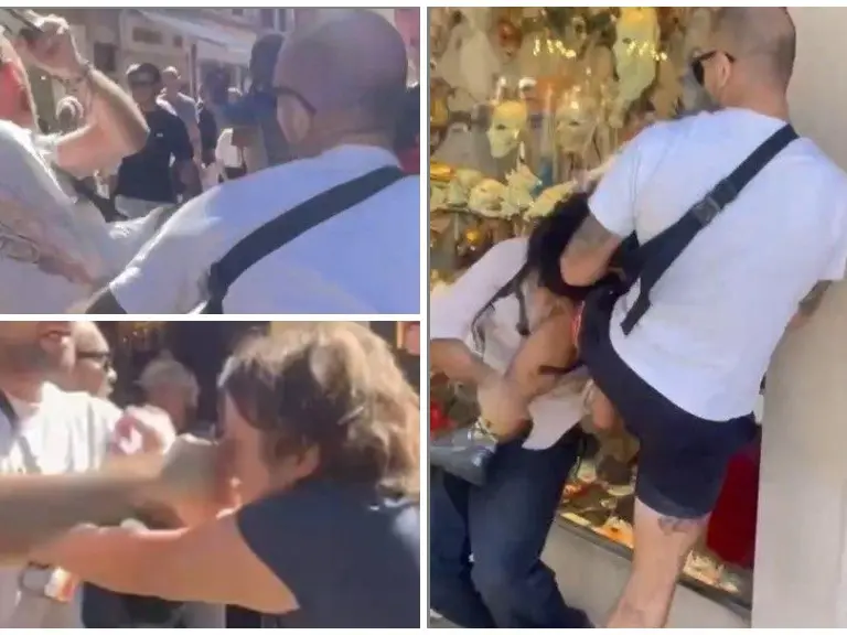 Le immagini dell'aggressione a Venezia