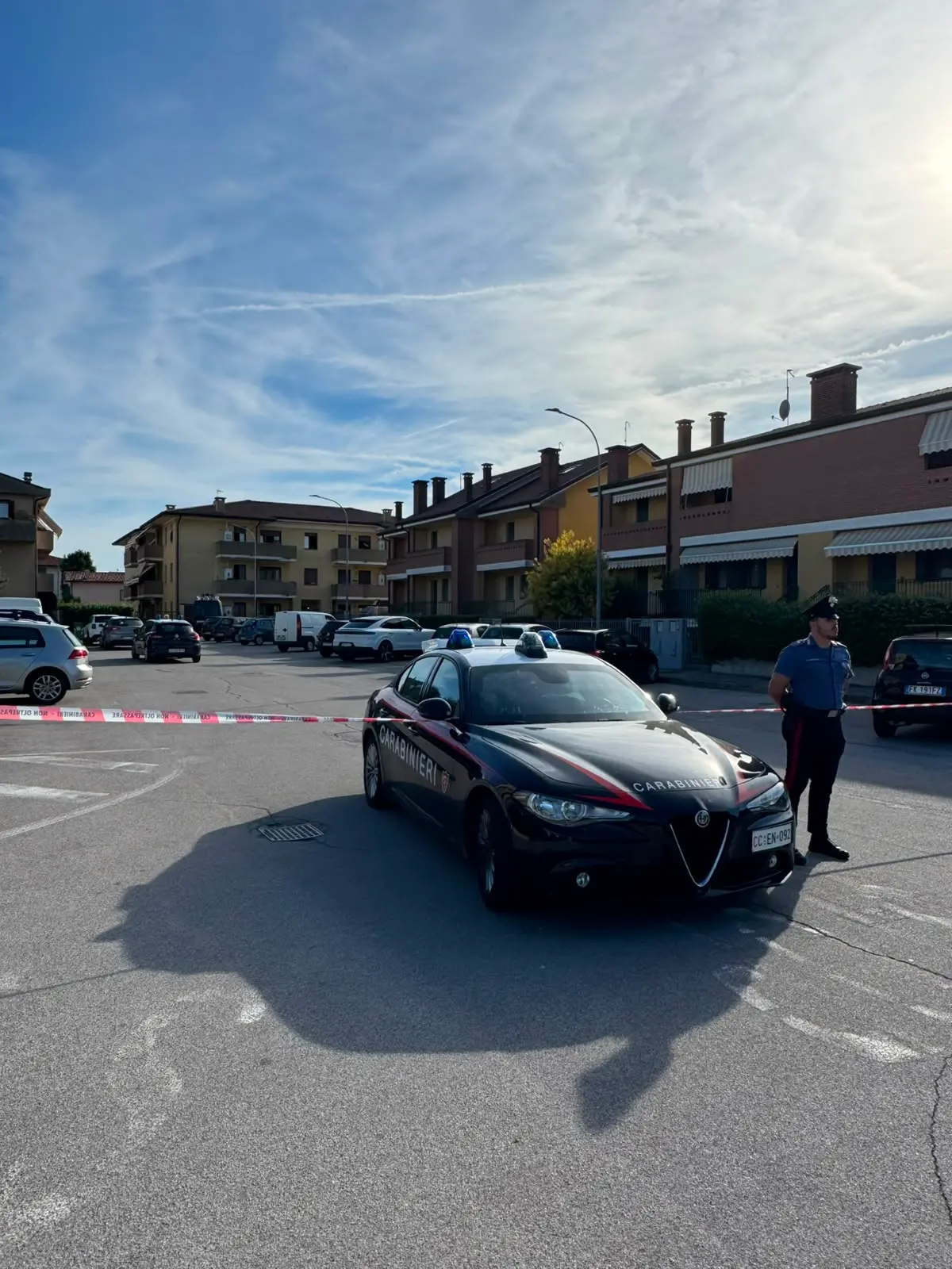 I carabinieri sul luogo del delitto