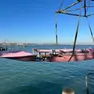 Lo scafo della mascareta squarciato dopo lo scontro con un taxi