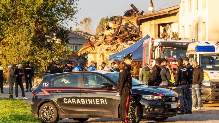 La casa dei fratelli Ramponi dopo l'esplosione