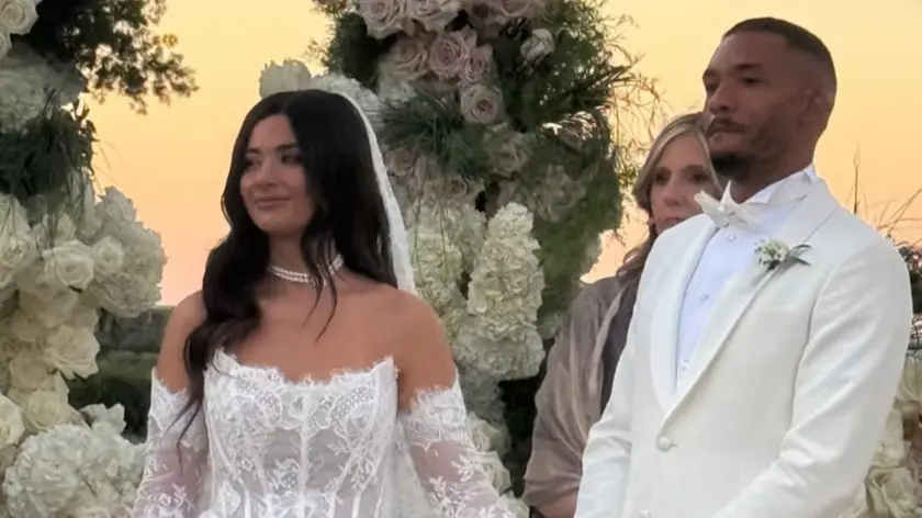 Juan Jesus al suo matrimonio