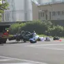 La moto coinvolta nell'incidente (foto Bortoluzzi)