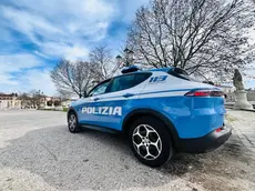 Un'auto della polizia in Prato della Valle