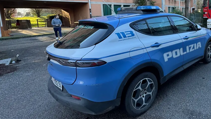 Un intervento della polizia a Mestre