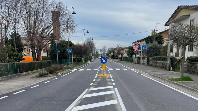 Via Trieste nel centro di Portegrandi