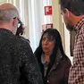 L’arrivo di Monica Busetto in tribunale a Trento
