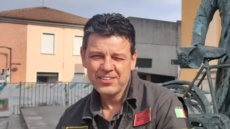 Il capo squadra dei vigili del fuoco di Mira, Alessio Tanduo