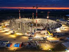Il cantiere del nuovo stadio