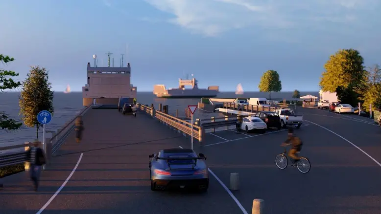 Il rendering del nuovo approdo