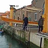 L'ingresso del mussin nel cantiere di Sant'Alvise