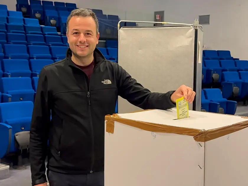 Il sindaco Venturini al voto